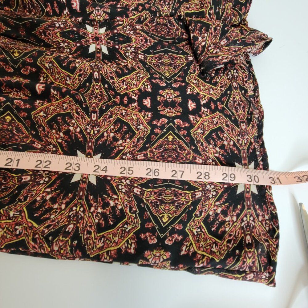 Lucca Couture Batik Pattern Romper Blk/Maroon Open Back Size M - Picture 6 of 14